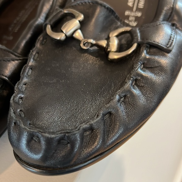 ATTILIO GIUSTI LEOMBRUNI (AGL) ~ black Italian leather buckle loafers - Picture 11 of 16